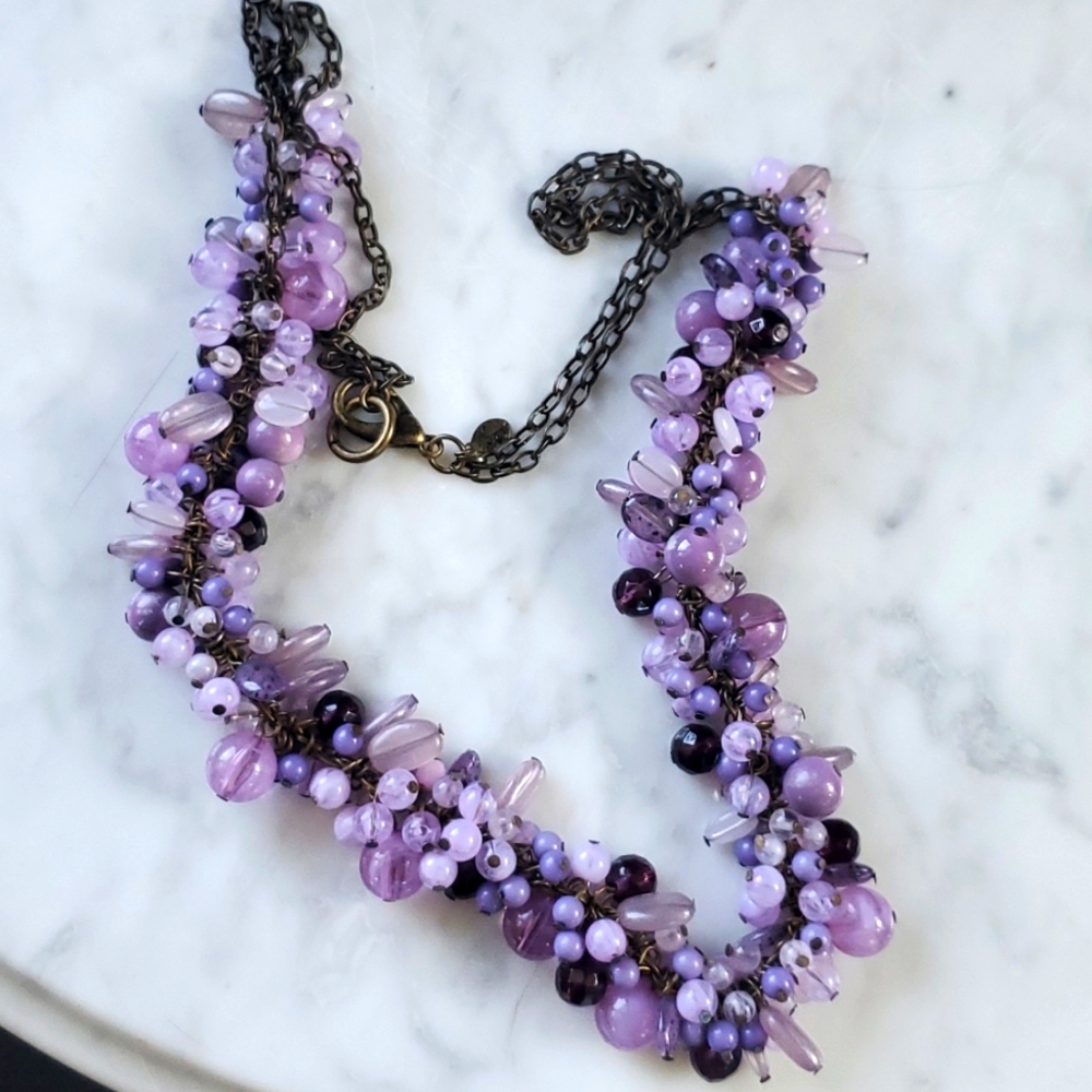 Vintage Sequin Statement Necklace - image 4